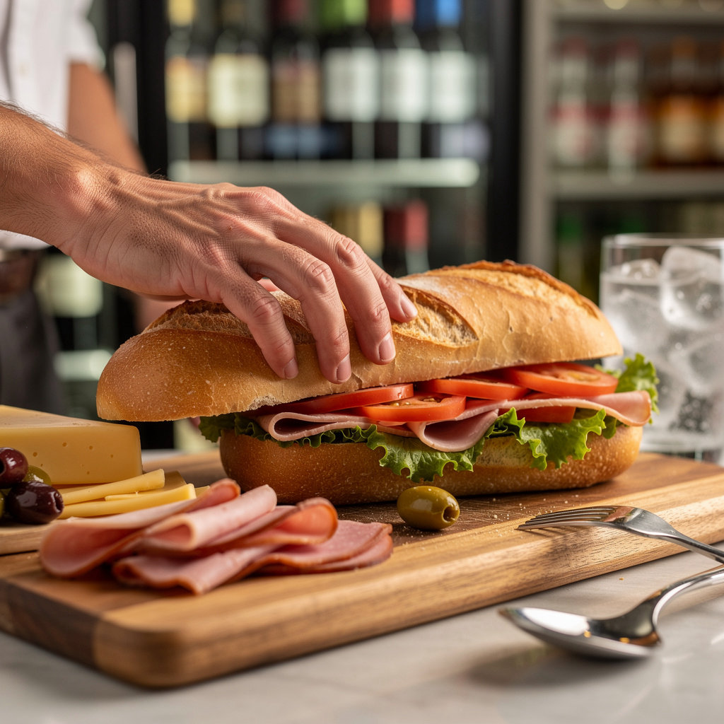 Milpas Liquor & Deli fresh deli counter with sandwiches and refreshments in Santa Barbara